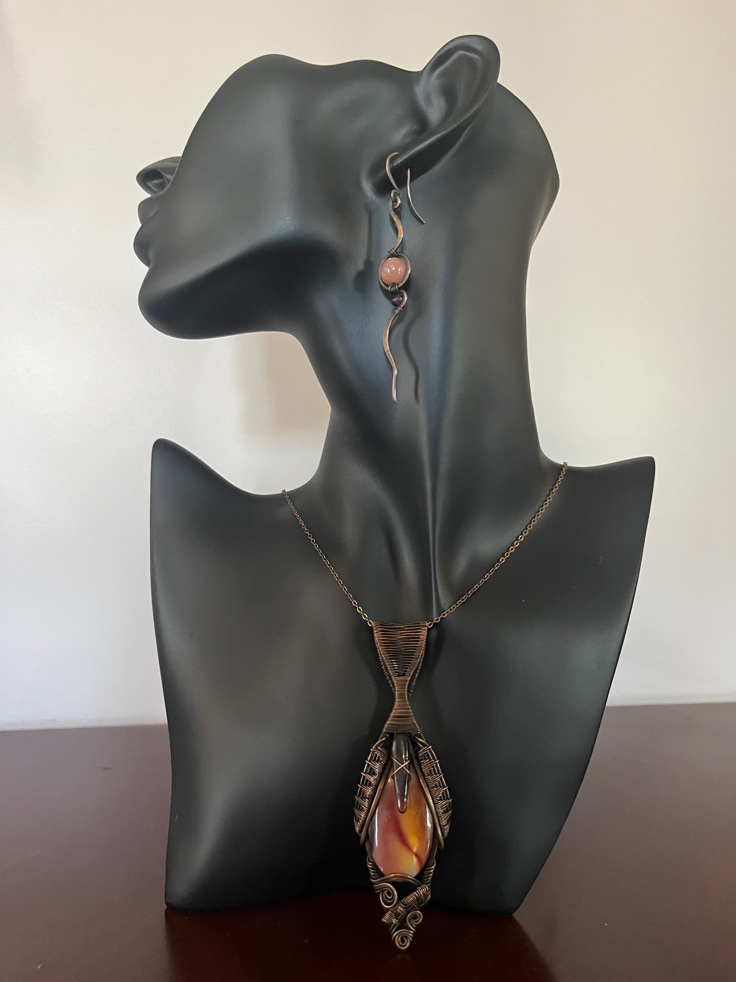 Mookaite Jasper & Smoky Quartz Pendant