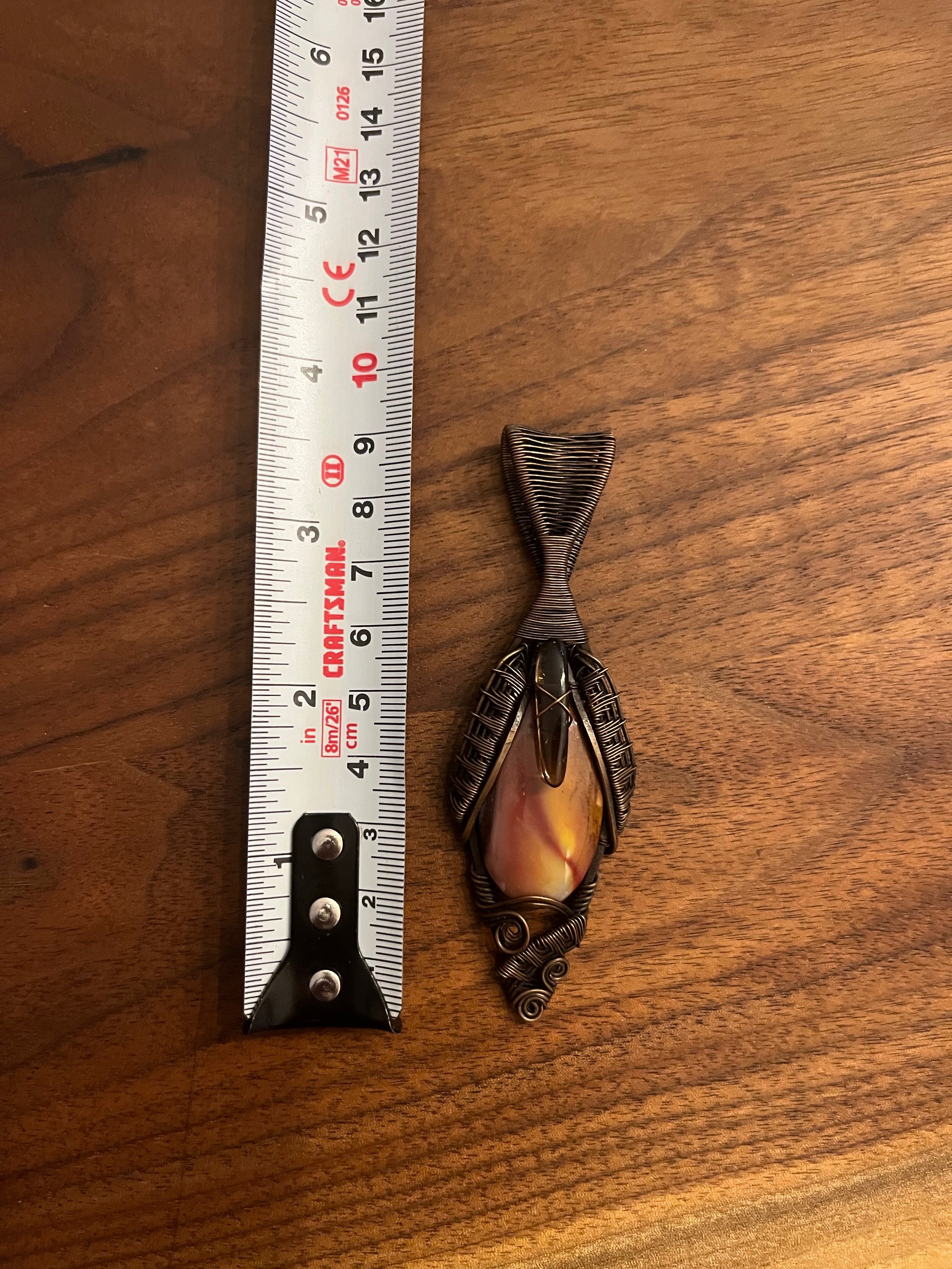 Mookaite Jasper & Smoky Quartz Pendant