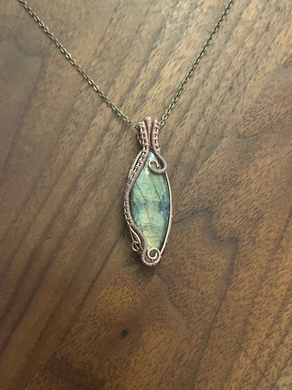 Green/Gold Labradorite Pendant