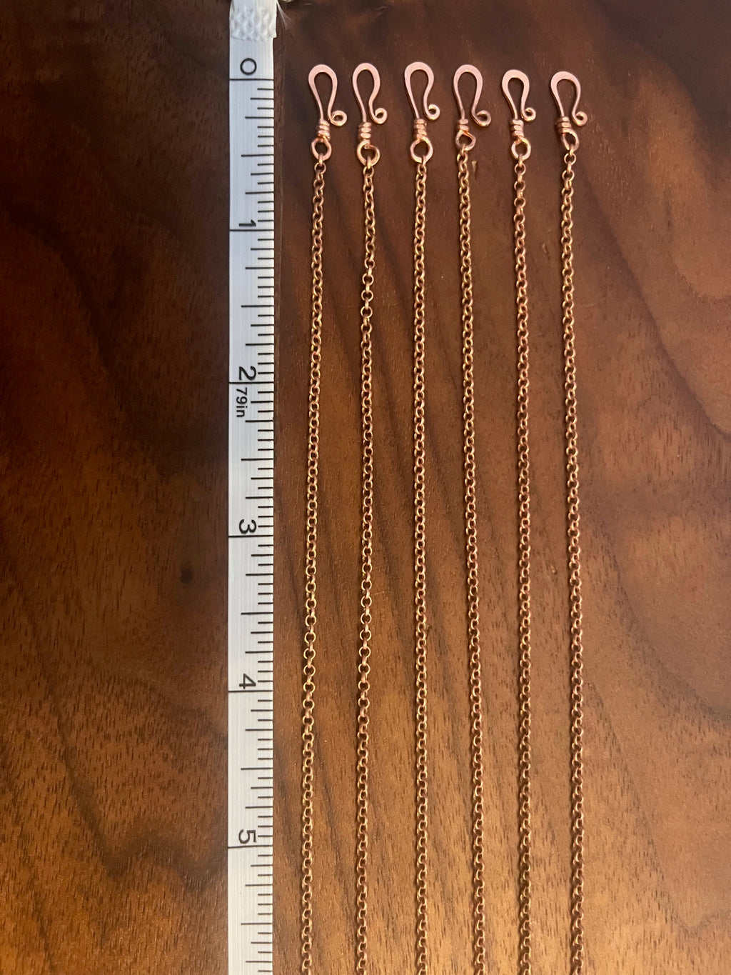 Pure Raw Copper and Crystal Extendable Chain