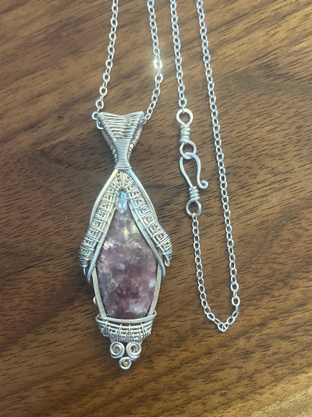 Lepidolite, Herkimer Diamond & Super Seven Amethyst in 925 Sterling