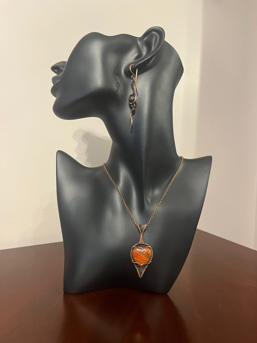 Red Jasper Heart Pendant