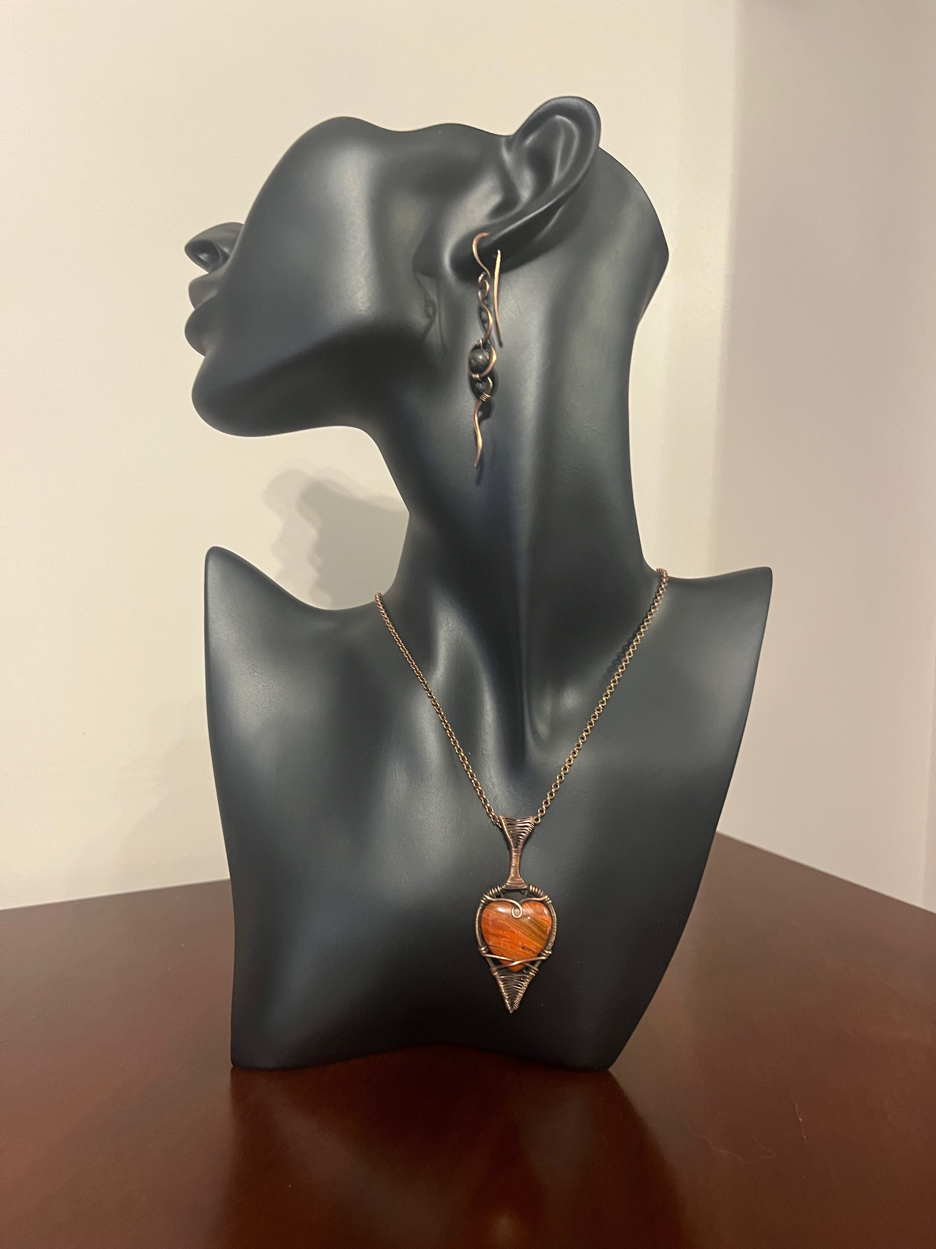 Red Jasper Heart Pendant