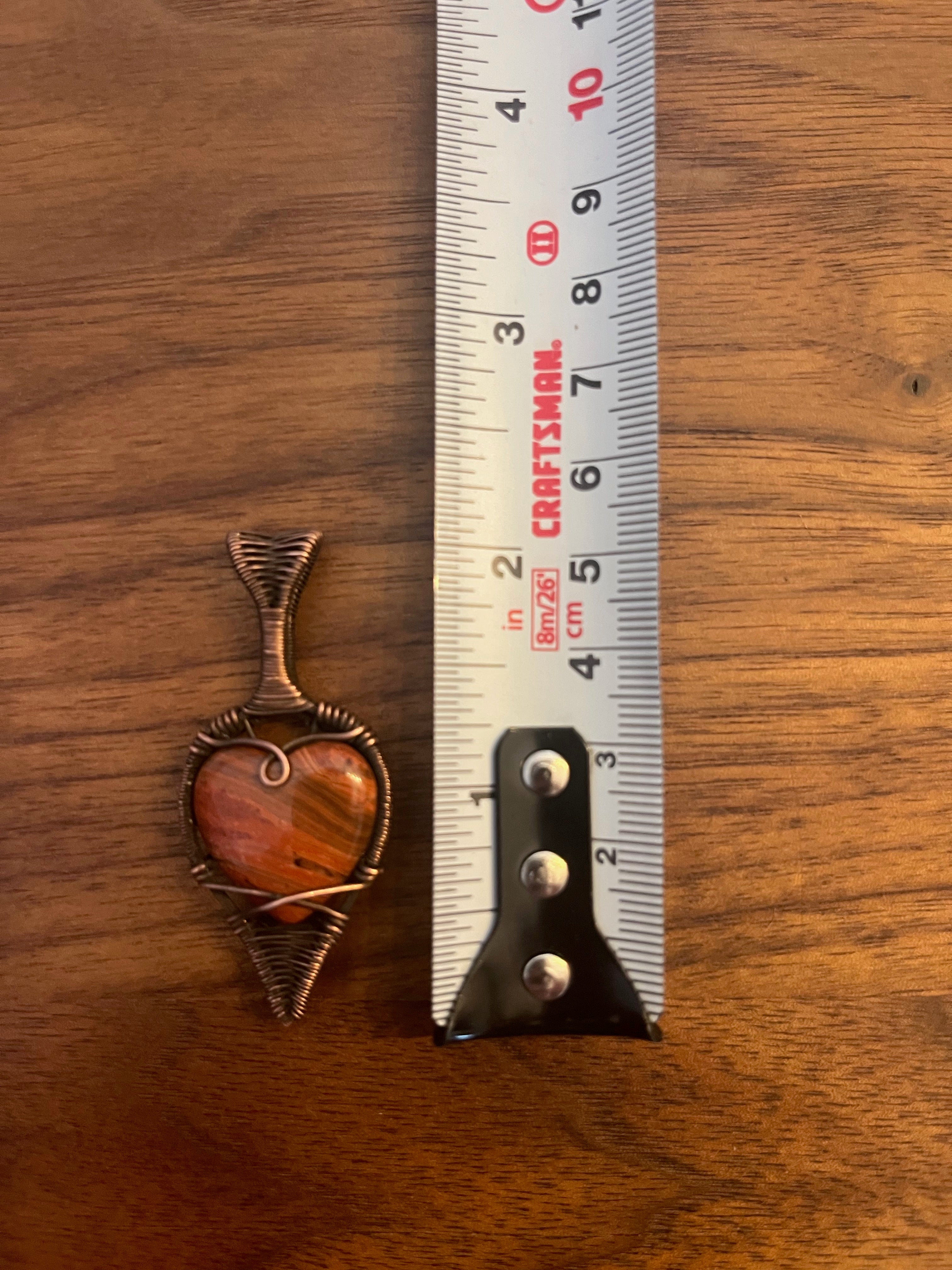 Red Jasper Heart Pendant