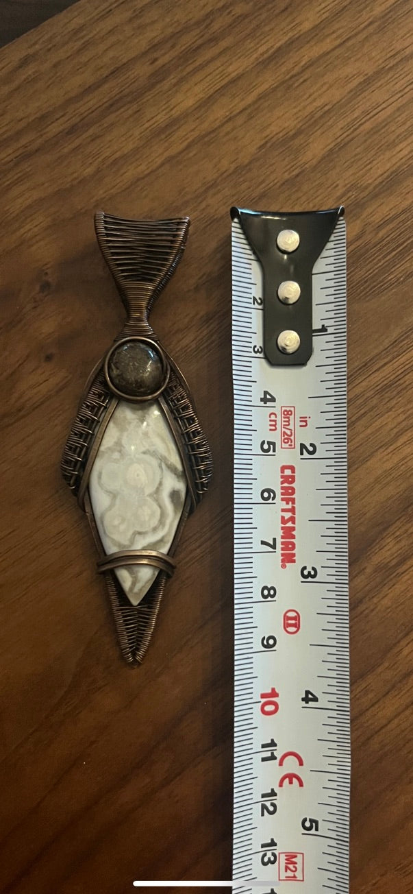 Ocean Jasper & Bronzite Pendant