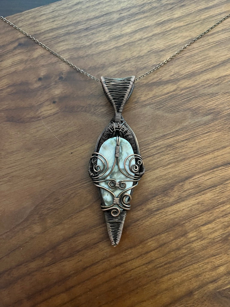 Ocean Jasper & Bronzite Pendant